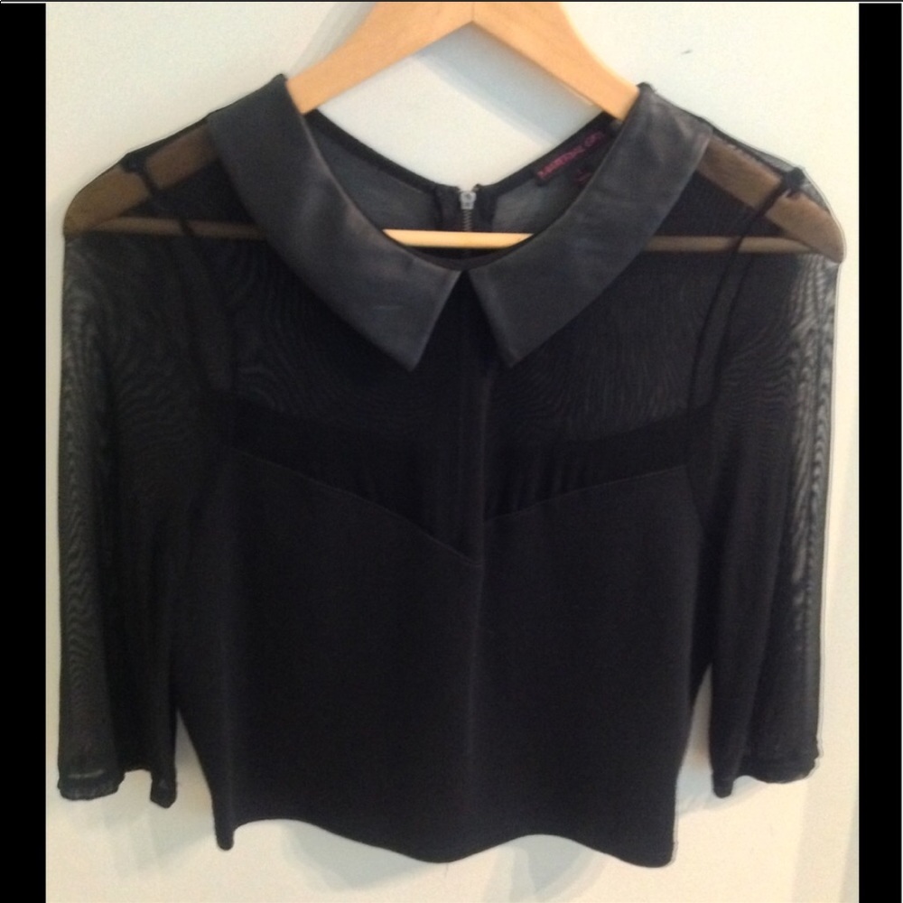 Material Girl black crop top - Picture 1 of 3